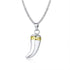 Collier Loup à Pendentif (Acier)